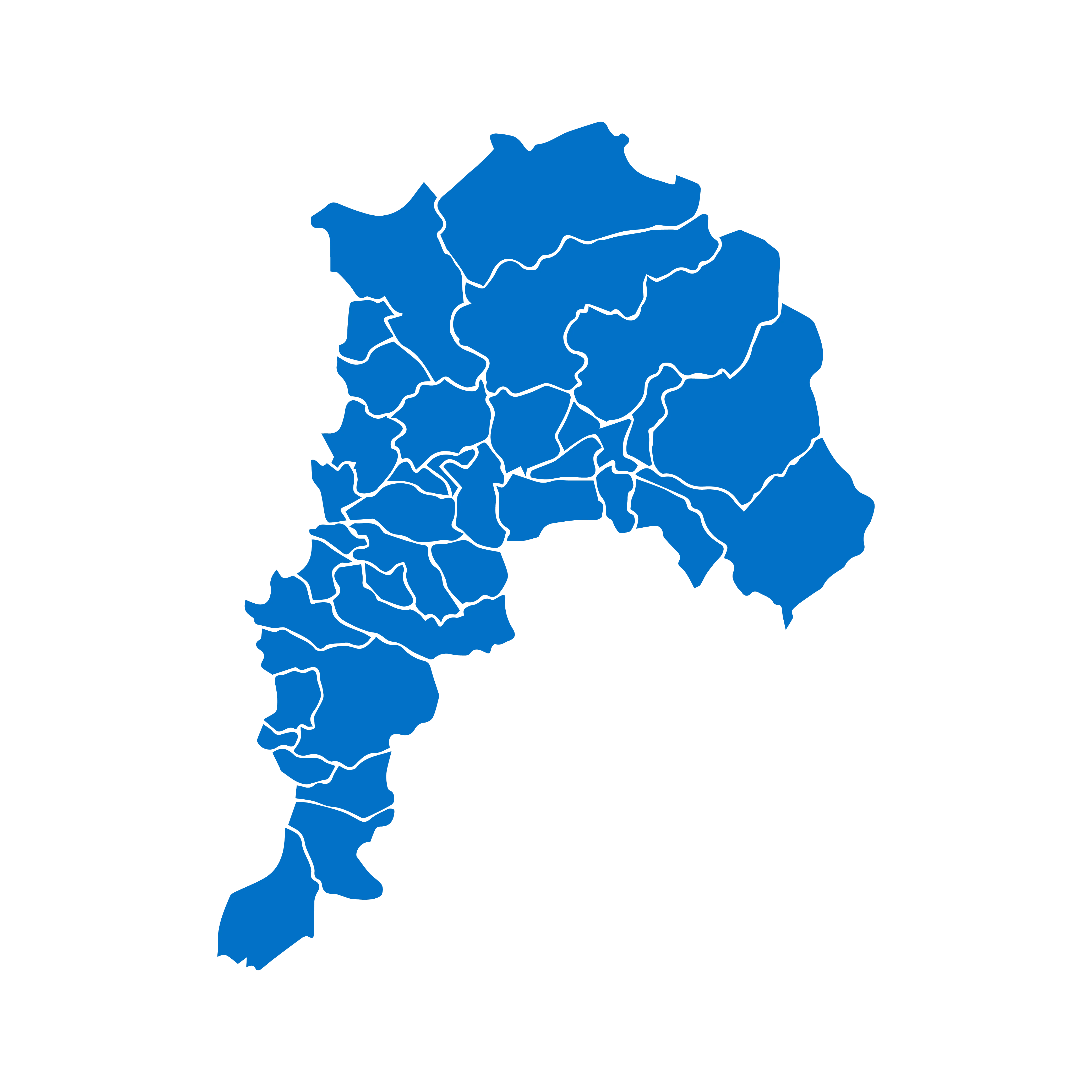 Mapa de cobertura Quinta Región